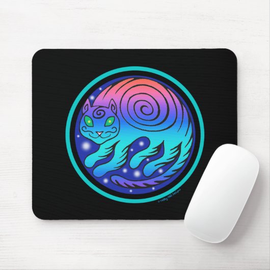Cosmic Cat Mousepad Muismat (Met muis)