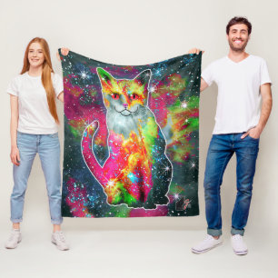 Cosmic Cat Omega Fleece Deken