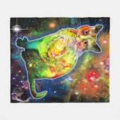 Cosmic Cat Omicron Fleece Deken (Voorkant (Horizontaal))