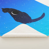 Cosmic Cat on a Starry Sky Background Sherpa Deken (3/4)