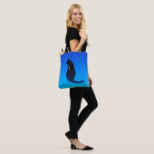 Cosmic Cat on a Starry Sky Background Tote Bag (Op model)