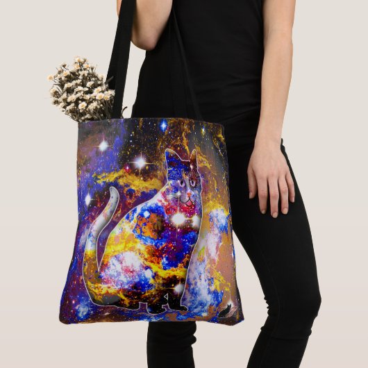 Cosmic Cat Psi Tote Bag (Dichtbij)