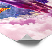 Cosmic Cat Riding Alpaca Unicorn Poster (Hoek)