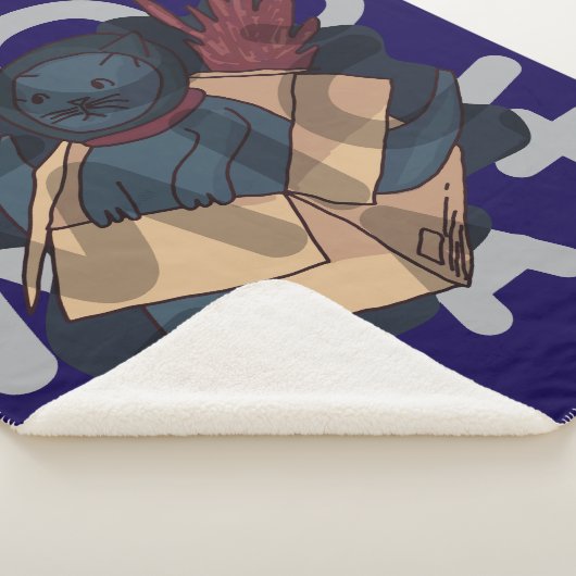 Cosmic Cat Sherpa Deken (3/4)