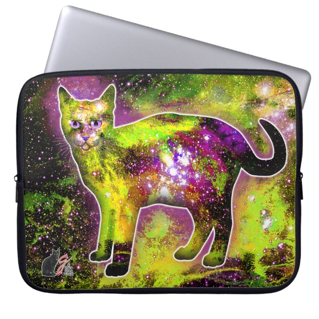 Cosmic Cat Sigma Electronics Bag Laptop Sleeve (Voorkant)