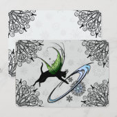 Cosmic Cat Snowflake Feestdagenkaart (Voorkant / Achterkant)