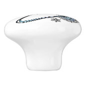 Cosmic Cat Snowflake Keramische Knop (Zijkant)