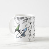 Cosmic Cat Snowflake Koffiemok (Voorkant links)