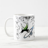 Cosmic Cat Snowflake Koffiemok (Links)
