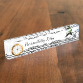 Cosmic Cat Snowflake Naambordje (Zijkant)