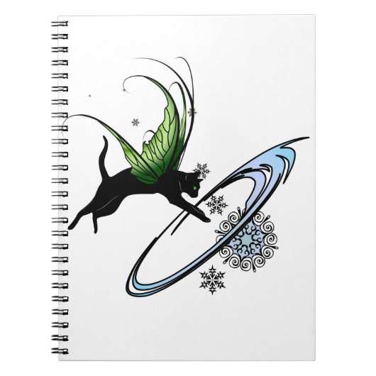 Cosmic Cat Snowflake Notitieboek (Voorkant)