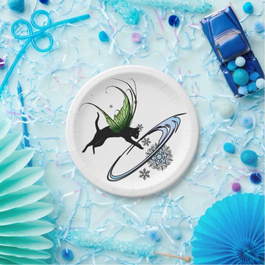 Cosmic Cat Snowflake Papieren Bordje (Feest)