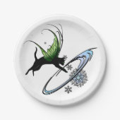 Cosmic Cat Snowflake Papieren Bordje (Voorkant)
