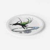 Cosmic Cat Snowflake Papieren Bordje (Gekanteld)