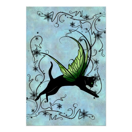 Cosmic Cat Snowflake Perfect Poster (Voorkant)