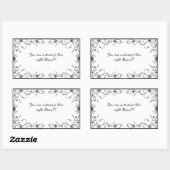 Cosmic Cat Snowflake Rechthoekige Sticker (Vel)