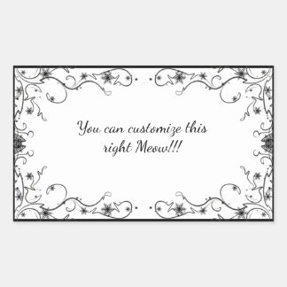 Cosmic Cat Snowflake Rechthoekige Sticker