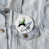 Cosmic Cat Snowflake Ronde Button 7,6 Cm (In situ)