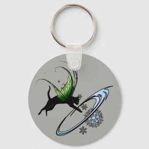 Cosmic Cat Snowflake Sleutelhanger