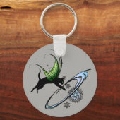 Cosmic Cat Snowflake Sleutelhanger (Voorkant)