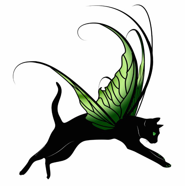 Cosmic Cat Snowflake Staand Fotobeeldje (Voorkant)