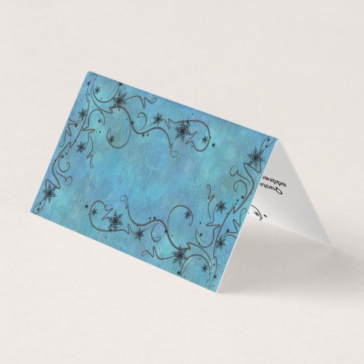 Cosmic Cat Snowflake Visitekaartje (Achterkant)