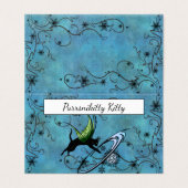 Cosmic Cat Snowflake Visitekaartje (Buitenkant ongevouwen)