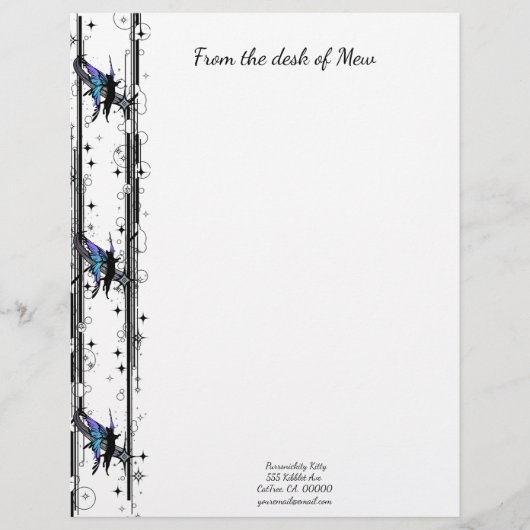 Cosmic Cat Star Briefhoofd (Voorkant)