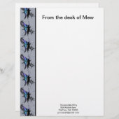 Cosmic Cat Star Briefhoofd (Voorkant / Achterkant)