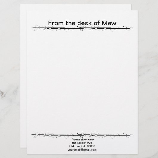 Cosmic Cat Star Briefhoofd (Voorkant / Achterkant)