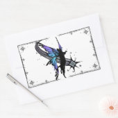 Cosmic Cat Star Rechthoekige Sticker (Envelop)