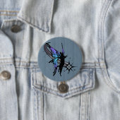 Cosmic Cat Star Ronde Button 7,6 Cm (In situ)