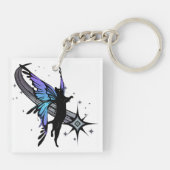 Cosmic Cat Star Sleutelhanger (Achterkant)