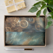 Cosmic Cat Steampunk Gear Avontuur Decoupage Tissuepapier (Geschenk)