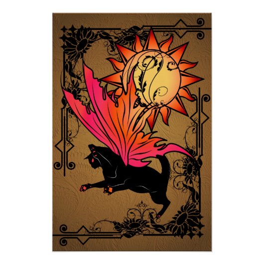 Cosmic Cat Sun Perfect Poster (Voorkant)