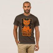 Cosmic Cat Tarot | Oranje Cat Design T-shirt (Voorkant volledig)
