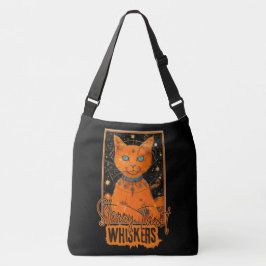 Cosmic Cat Tarot | Oranje Feline Art Crossbody Tas