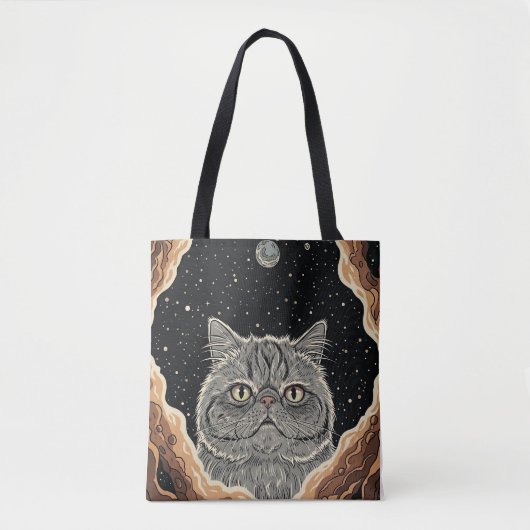 Cosmic Cat Tote Bag (Voorkant)