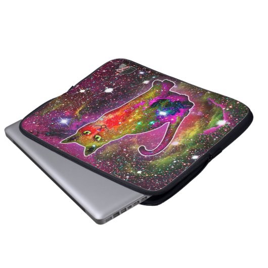 Cosmic Cat Zeta Electronics Bag Laptop Sleeve (Voorkant onderkant)