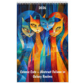 Cosmic Cats – Abstract Felines in Galaxy Realms Kalender (Hoes)