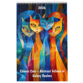 Cosmic Cats – Abstract Felines in Galaxy Realms Kalender