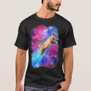 Cosmic Cats Funny Outer Space T-shirt Galaxy Kat K