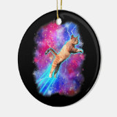 Cosmic Cats Funny Outer Space T-shirt Galaxy Kat K Keramisch Ornament (Links)