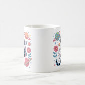 Cosmic Catstronaut in Neon Space Vaporwave Koffiemok (Center)