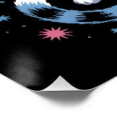 Cosmic Catstronaut in Neon Space Vaporwave Perfect Poster (Hoek)