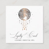 *~* Cosmic Celestial Boho QR beloont gouden sterre Klantenkaartje (Achterkant)