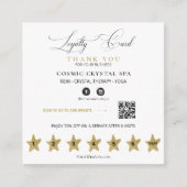 *~* Cosmic Celestial Boho QR beloont gouden sterre Klantenkaartje (Voorkant)
