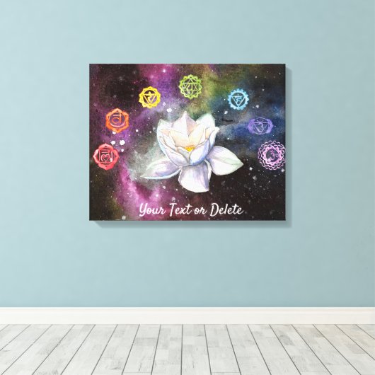 *~* Cosmic Celestial Chakra Cosmos Canvas Afdruk (Insitu (Houten vloer))