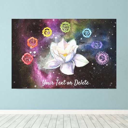 *~* Cosmic Celestial Chakra Cosmos Canvas Afdruk (Insitu (Houten vloer))