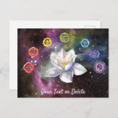 *~* Cosmic Celestial Chakra Cosmos Canvas Print Briefkaart (Voorkant / Achterkant)